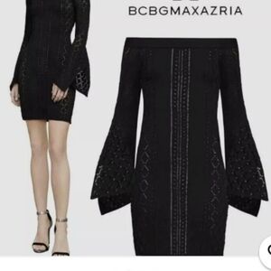 BCBGMaxAzria Black Long Sleeve Dress